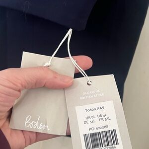 Boden Navy Tag-Detail pants